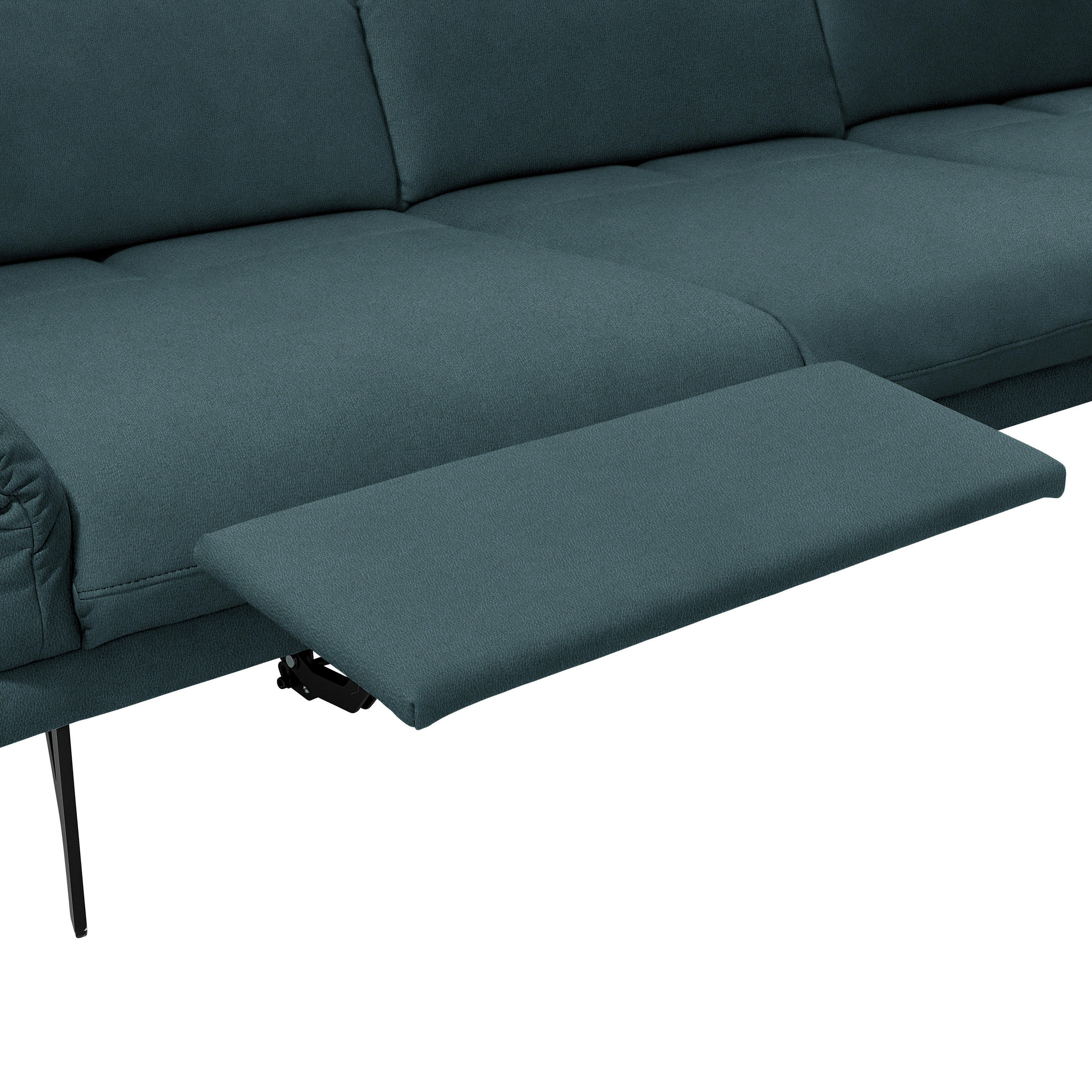 ECKSOFA in Echtleder Petrol  308/173 cm  - Anthrazit/Petrol, Design, Leder/Metall (308/173cm) - Joop!