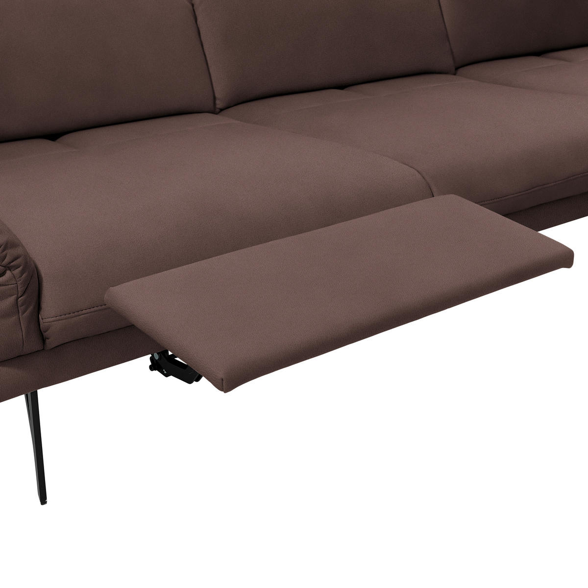 ECKSOFA Posh in Echtleder Braun  308/173 cm  - Anthrazit/Braun, Design, Leder/Metall (308/173cm) - Joop!