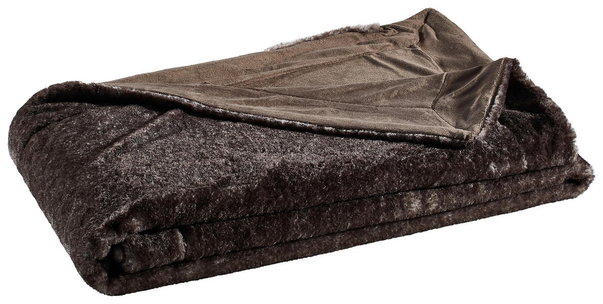 ĆEBE OD VEŠTAČKOG KRZNA 150/200 cm  SERENGETI  - antracit, Lajfstajl, tekstil (150/200cm) - Novel