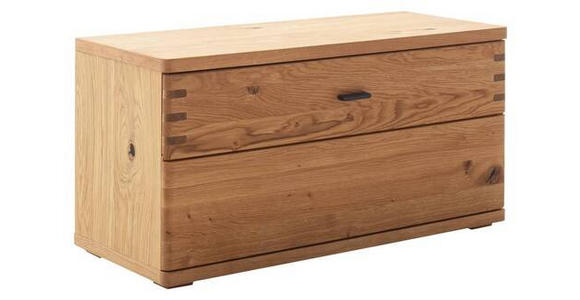 GARDEROBENBANK  in 90/46/37 cm  - Wildeiche/Anthrazit, Natur, Holz/Metall (90/46/37cm) - Waldwelt