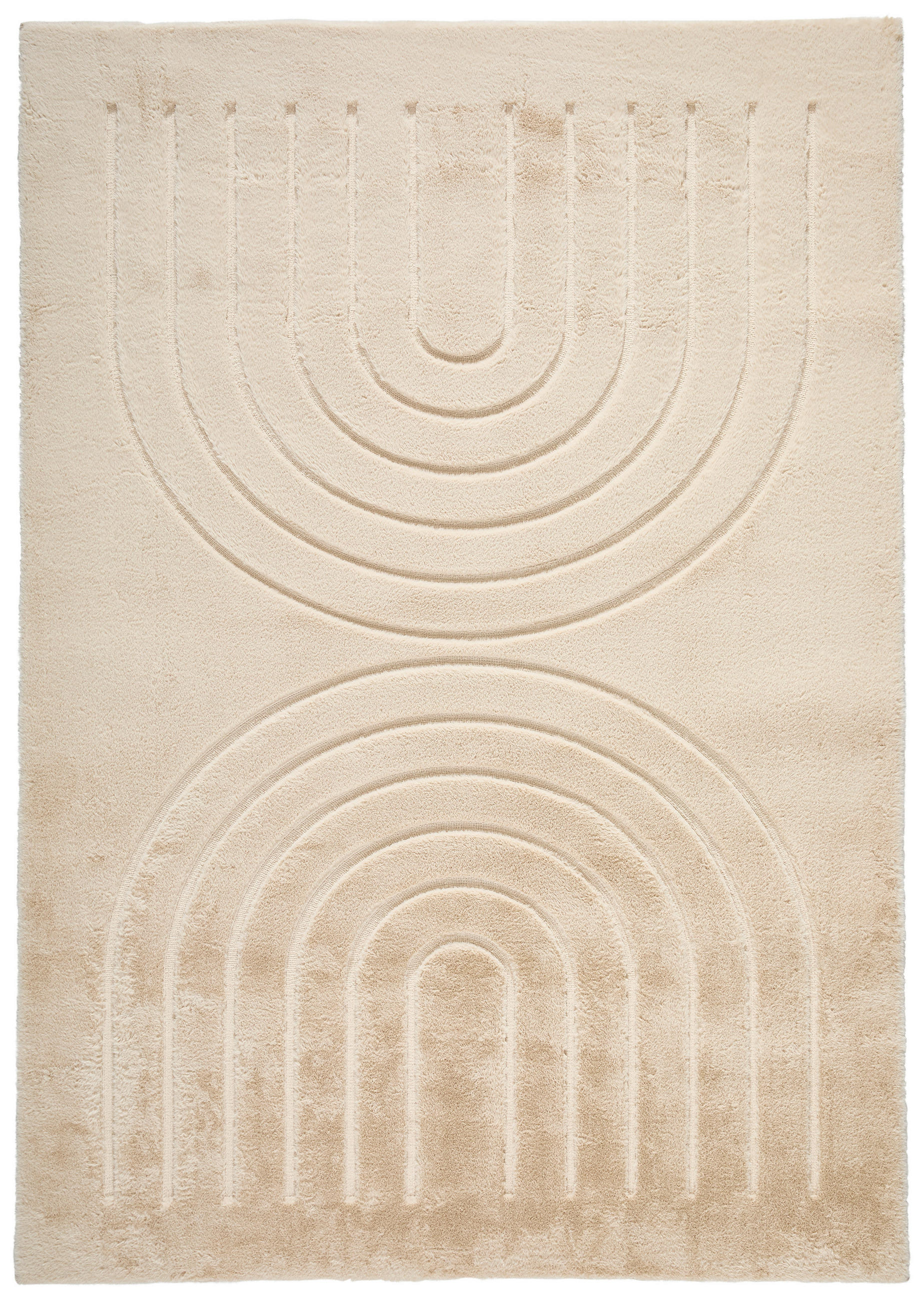 HOCHFLORTEPPICH 160/230 cm Champagner, Beige rechteckig  - Champagner/Beige, Design, Textil (160/230cm) - Novel