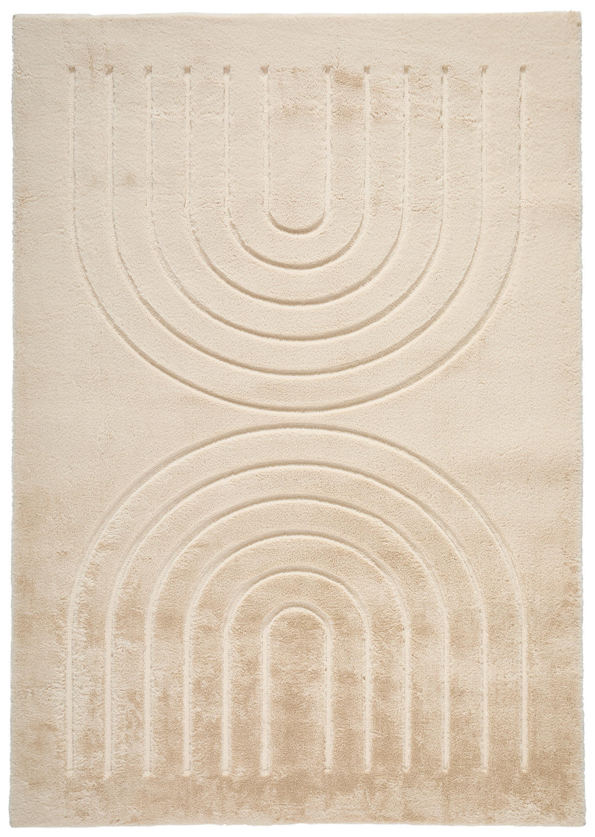 HOCHFLORTEPPICH 160/230 cm Champagner, Beige rechteckig  - Champagner/Beige, Design, Textil (160/230cm) - Novel