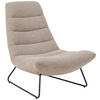 SESSEL in Bouclé Beige  - Beige/Schwarz, Design, Textil/Metall (82,5/97/93cm) - Livetastic