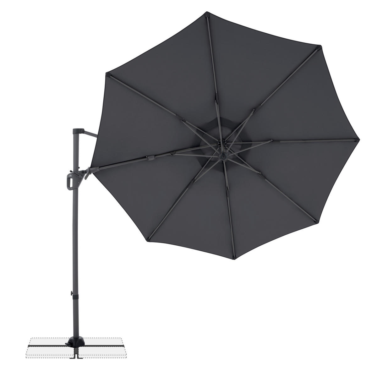 AMPELSCHIRM 310 cm Anthrazit  - Anthrazit, Basics, Textil/Metall (310cm) - Doppler