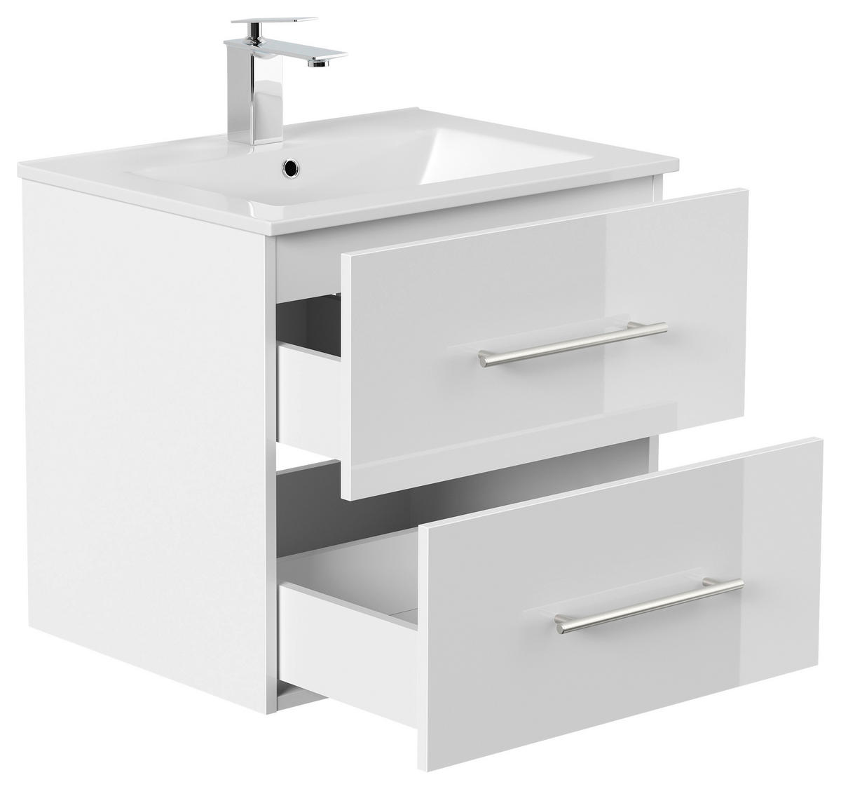 WASCHTISCHKOMBI 61,5 cm  - Weiß Hochglanz/Weiß, Basics, Keramik/Holzwerkstoff (61,5cm) - MID.YOU