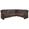 ECKSOFA in Mikrofaser Graubraun  - Graubraun/Beige, Konventionell, Textil/Metall (275/223cm) - Beldomo Comfort
