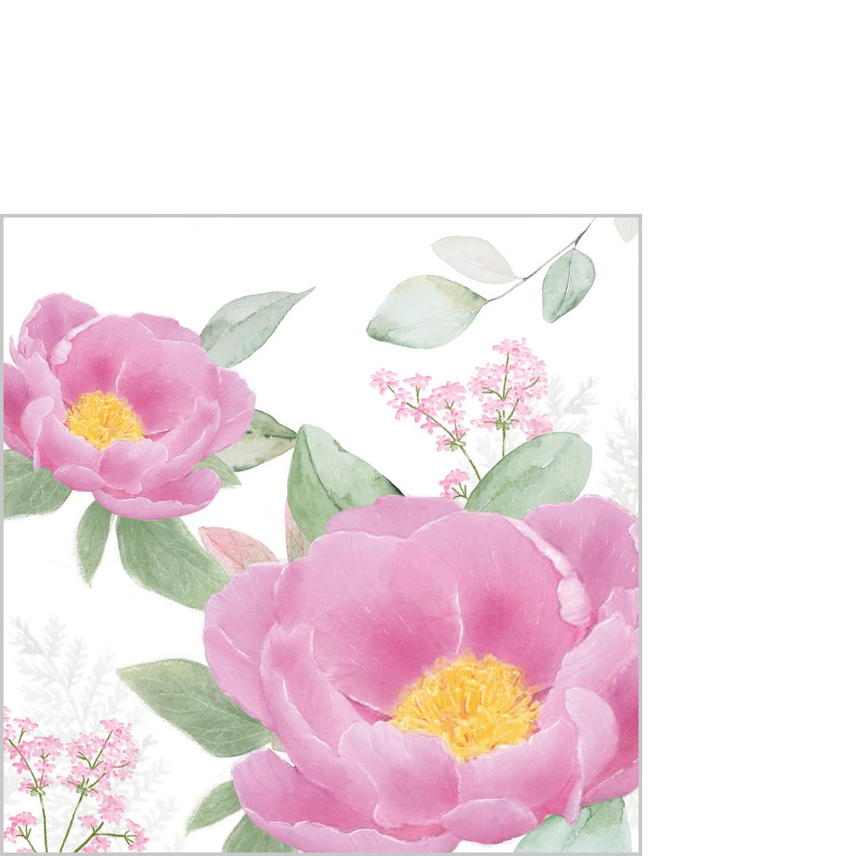 SERVIETTE    - Multicolor, Natur, Papier (12,5/12,5cm) - PPD