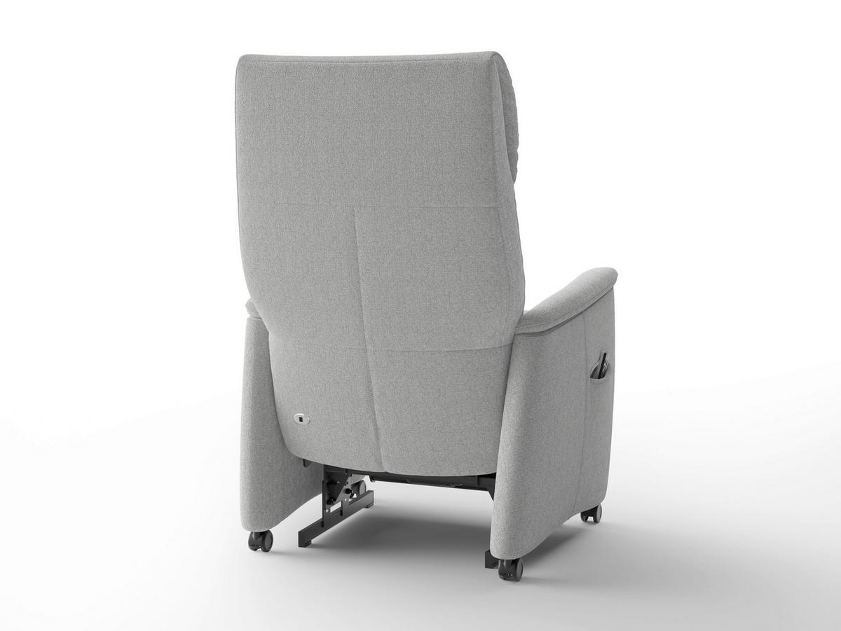 RELAXAČNÍ KŘESLO, textil, barvy stříbra - černá/barvy stříbra, Basics, textil/plast (76/114/84cm) - Sit & More