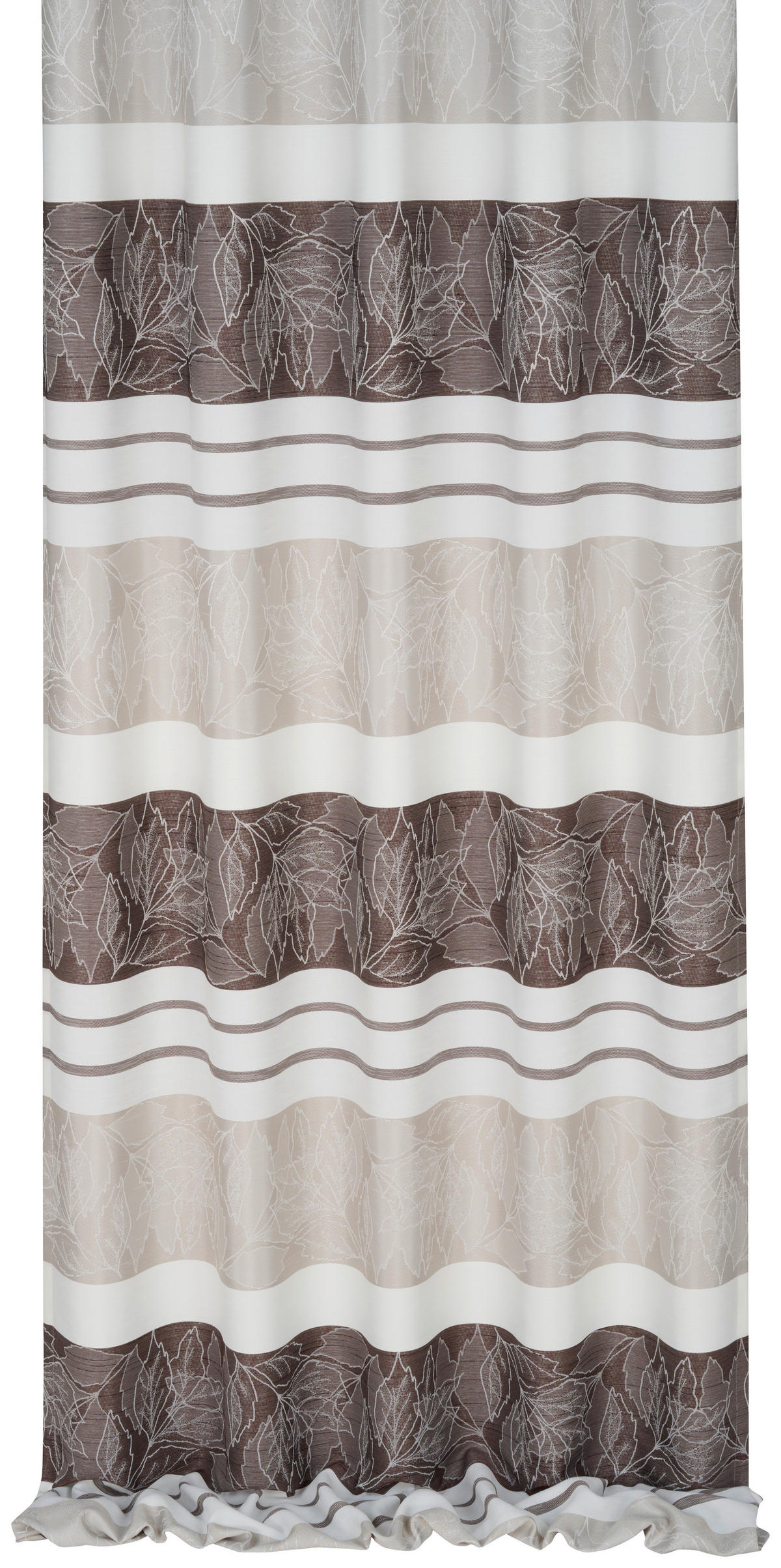 VORHANGSTOFF per lfm halbtransparent  - Braun, KONVENTIONELL, Textil (140cm) - Esposa
