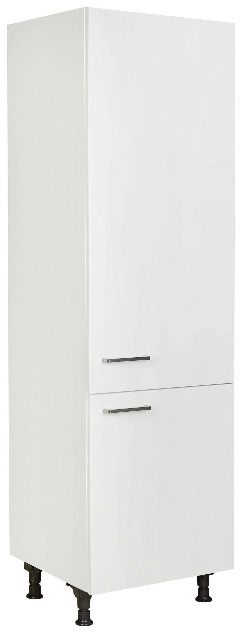 GERÄTEUMBAUSCHRANK 60/216,6/58 cm  in Weiß  - Edelstahlfarben/Weiß, MODERN, Holzwerkstoff/Metall (60/216,6/58cm) - Nobilia