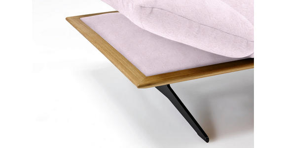 ECKSOFA in Flachgewebe Hellrosa 314/159 cm - Hellrosa/Schwarz, Design, Holz/Textil (314/159cm) - Dieter Knoll