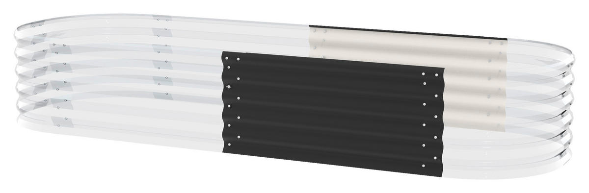 HOCHBEET-ERWEITERUNG 80/40,1/80 cm  - Schwarz, Basics, Metall (80/40,1/80cm)