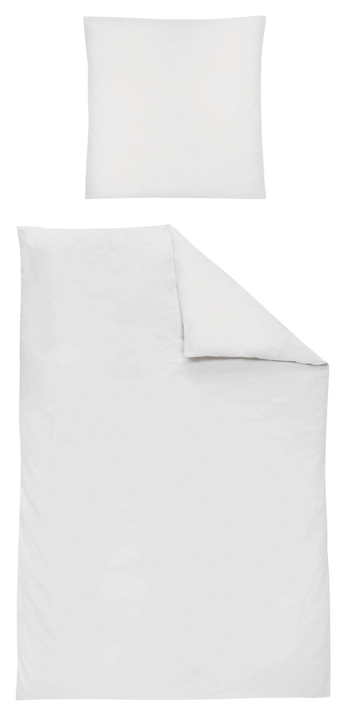 BETTWÄSCHE Makosatin 155/200 cm  - Silberfarben, KONVENTIONELL, Textil (155/200cm) - Irisette