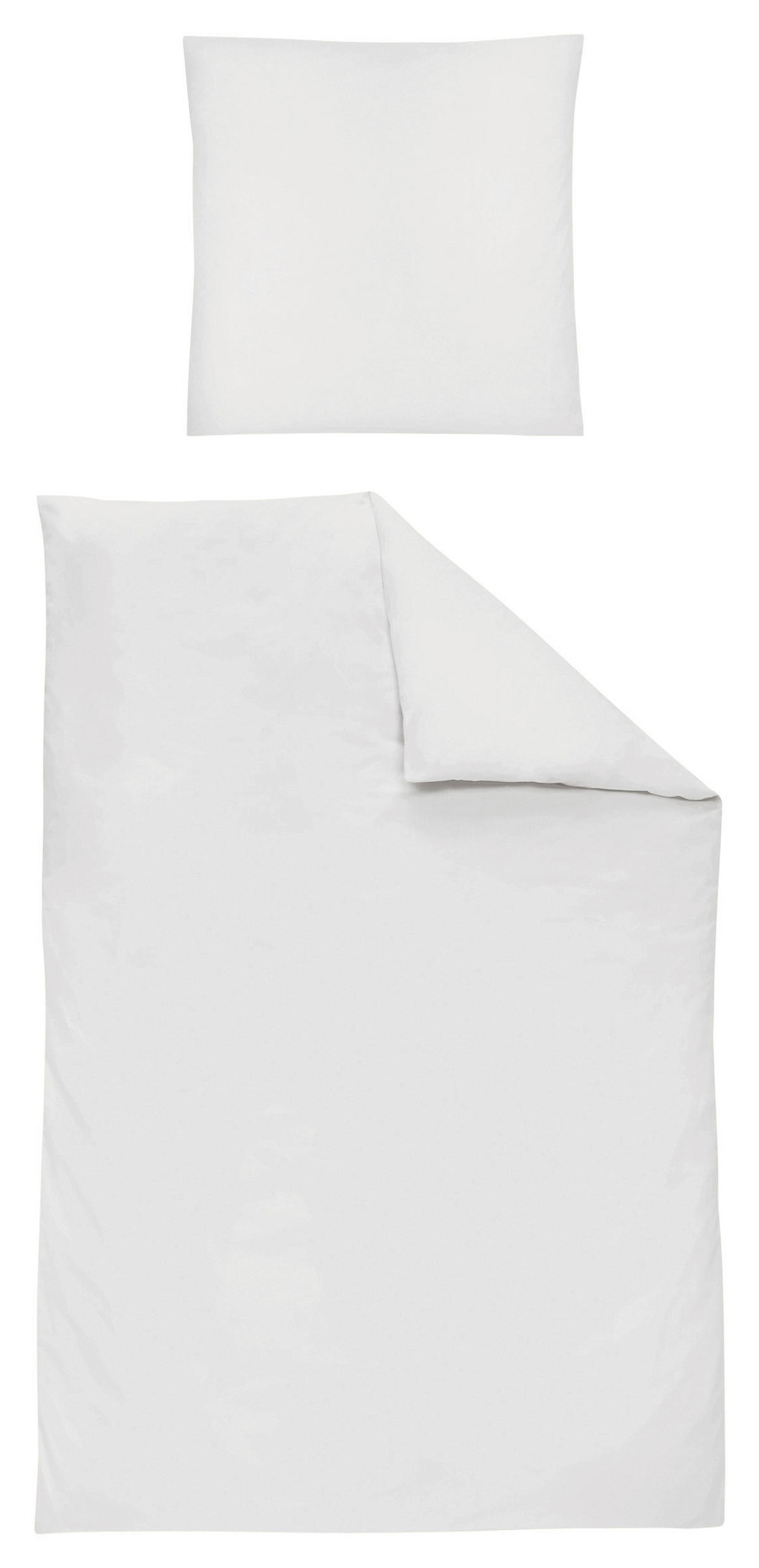 BETTWÄSCHE Makosatin 155/200 cm  - Silberfarben, KONVENTIONELL, Textil (155/200cm) - Irisette