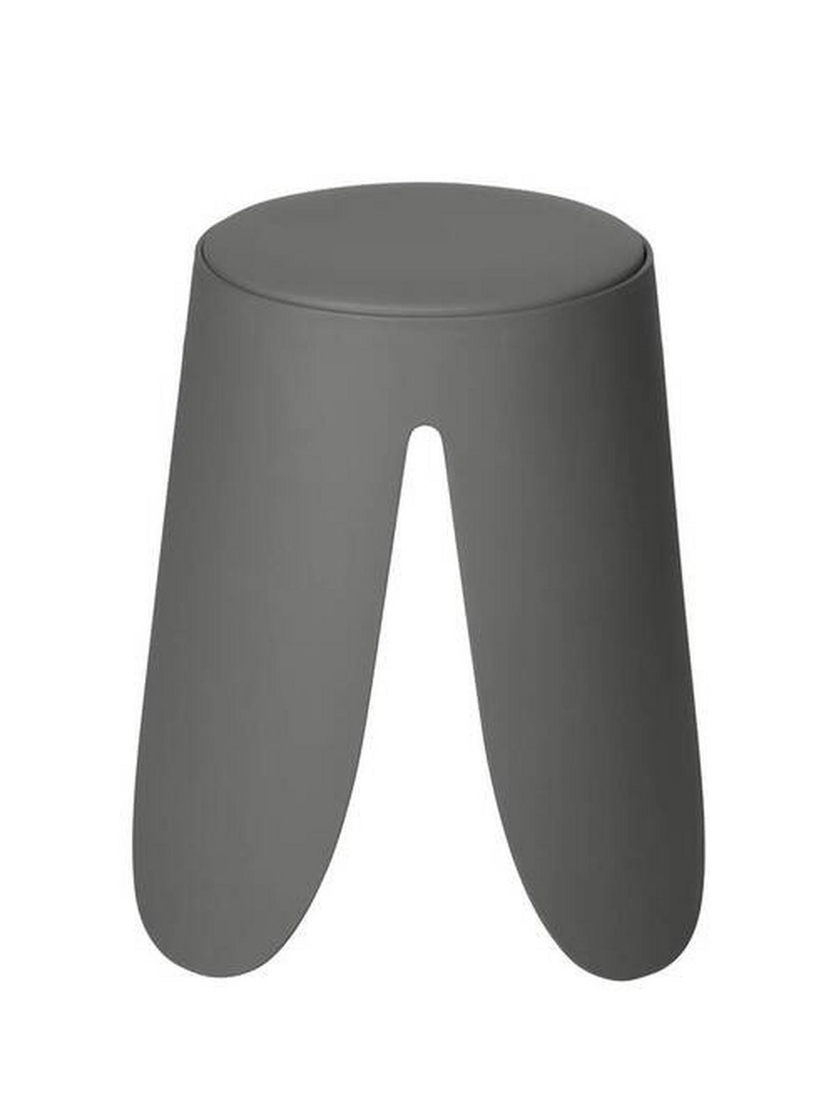BADHOCKER Kunststoff  - Anthrazit, Basics, Kunststoff (44,5/46,0/44,5cm) - Wenko