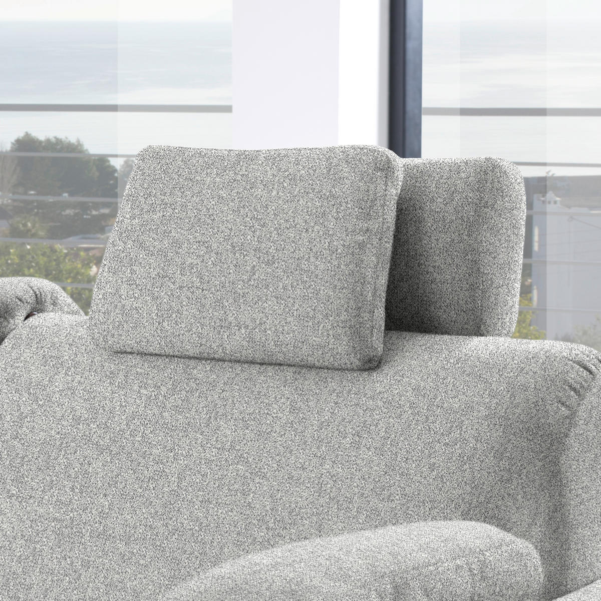 ECKSOFA  in Mikrovelours Naturfarben  203/261 cm  - Eichefarben/Naturfarben, KONVENTIONELL, Holz/Textil (203/261cm) - Sedda