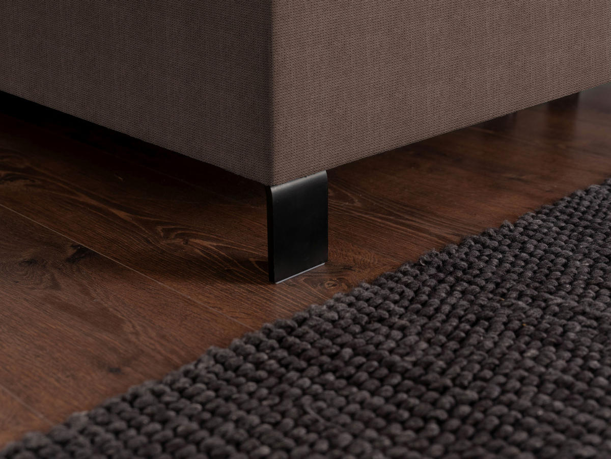 BOXSPRINGBETT 240/220 cm  in Hellbraun  - Hellbraun/Schwarz, Konventionell, Textil/Metall (240/220cm) - Esposa