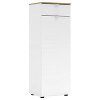 KOMMODE , 45/127/38 cm, 1 Schublade(n)  - Schwarz/Weiß, KONVENTIONELL, Holzwerkstoff/Metall (45/127/38cm) - Voleo