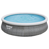 BAZÉN 457/107 cm - modrá/sivá, Konventionell, plast (457/107cm) - Bestway