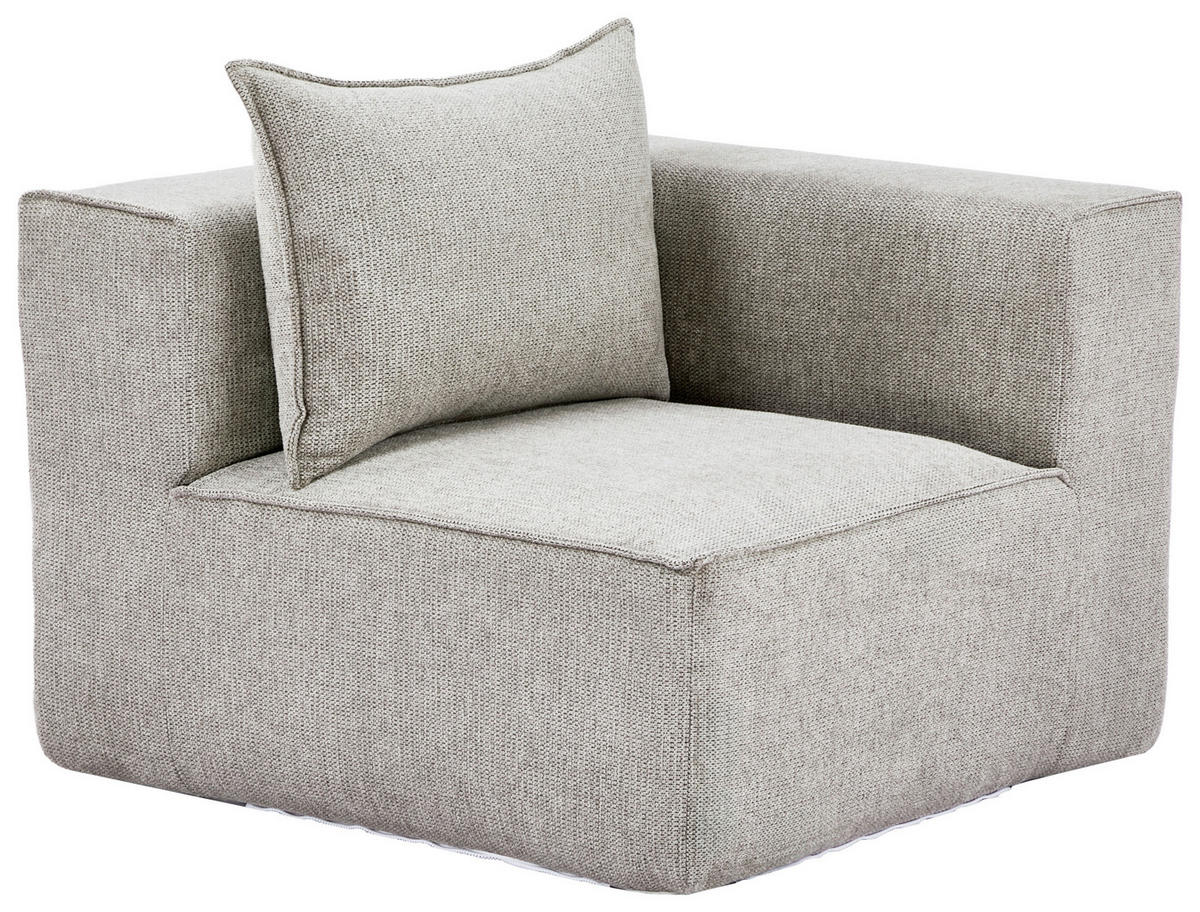 SOFAELEMENT in Webstoff Naturfarben  - Naturfarben, Design, Kunststoff/Textil (90/80/90cm) - Carryhome