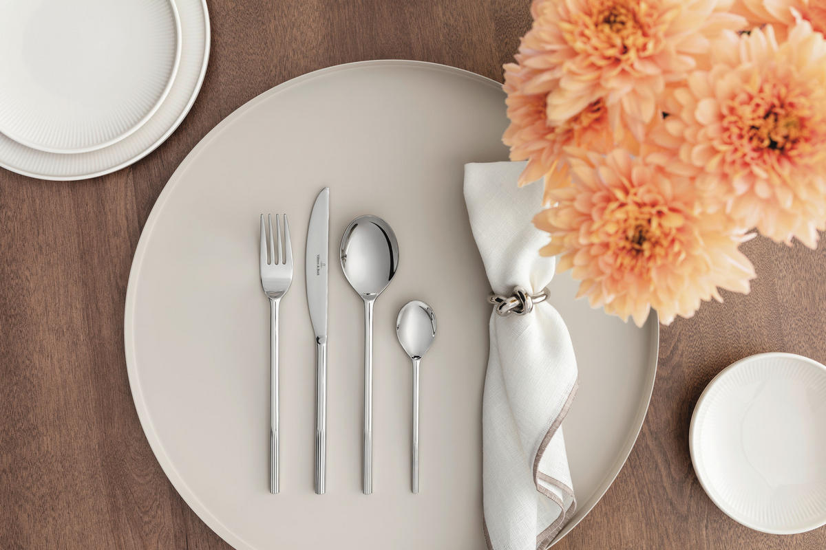 BESTECKSET Afina 24-teilig Edelstahl  - Silberfarben, KONVENTIONELL, Metall (44/29/6,5cm) - Villeroy & Boch