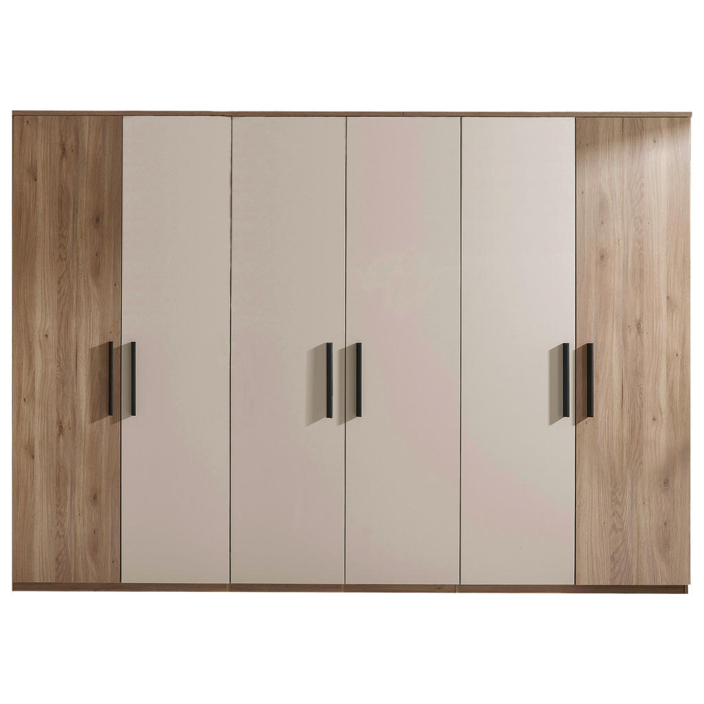Thumbnail - Xora Drehtürenschrank, Eiche, Kaschmir, Holzwerkstoff, 6 Fächer, 300.5x227.7x60 cm, Beimöbel erhältlich, in verschiedene...