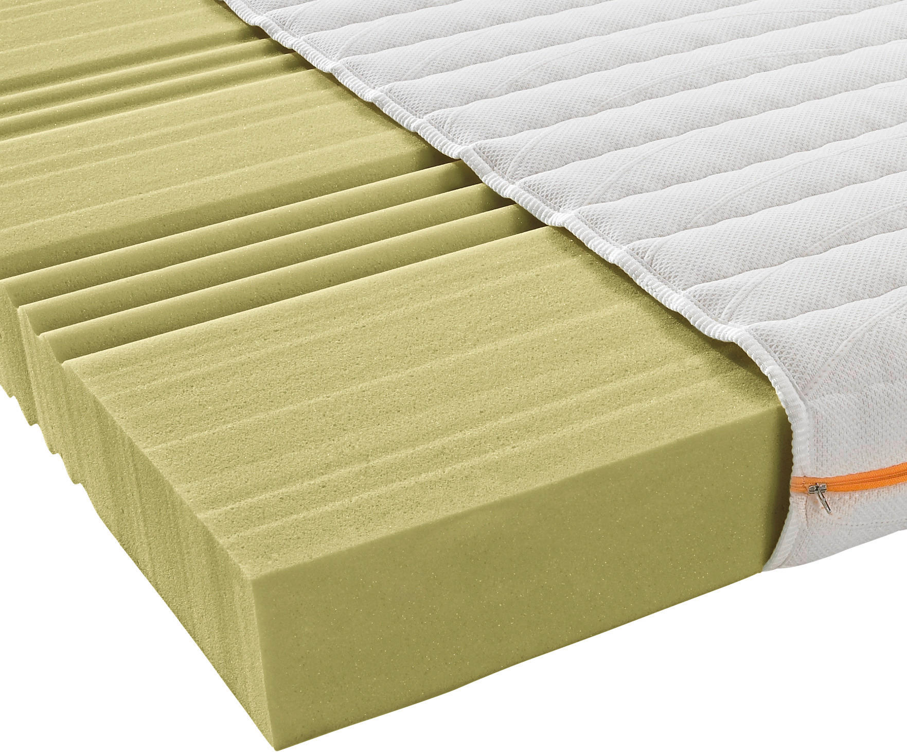 KALTSCHAUMMATRATZE 140/200 cm Höhe ca. 14 cm  - Weiss, Basics, Textil (140/200cm) - Boxxx