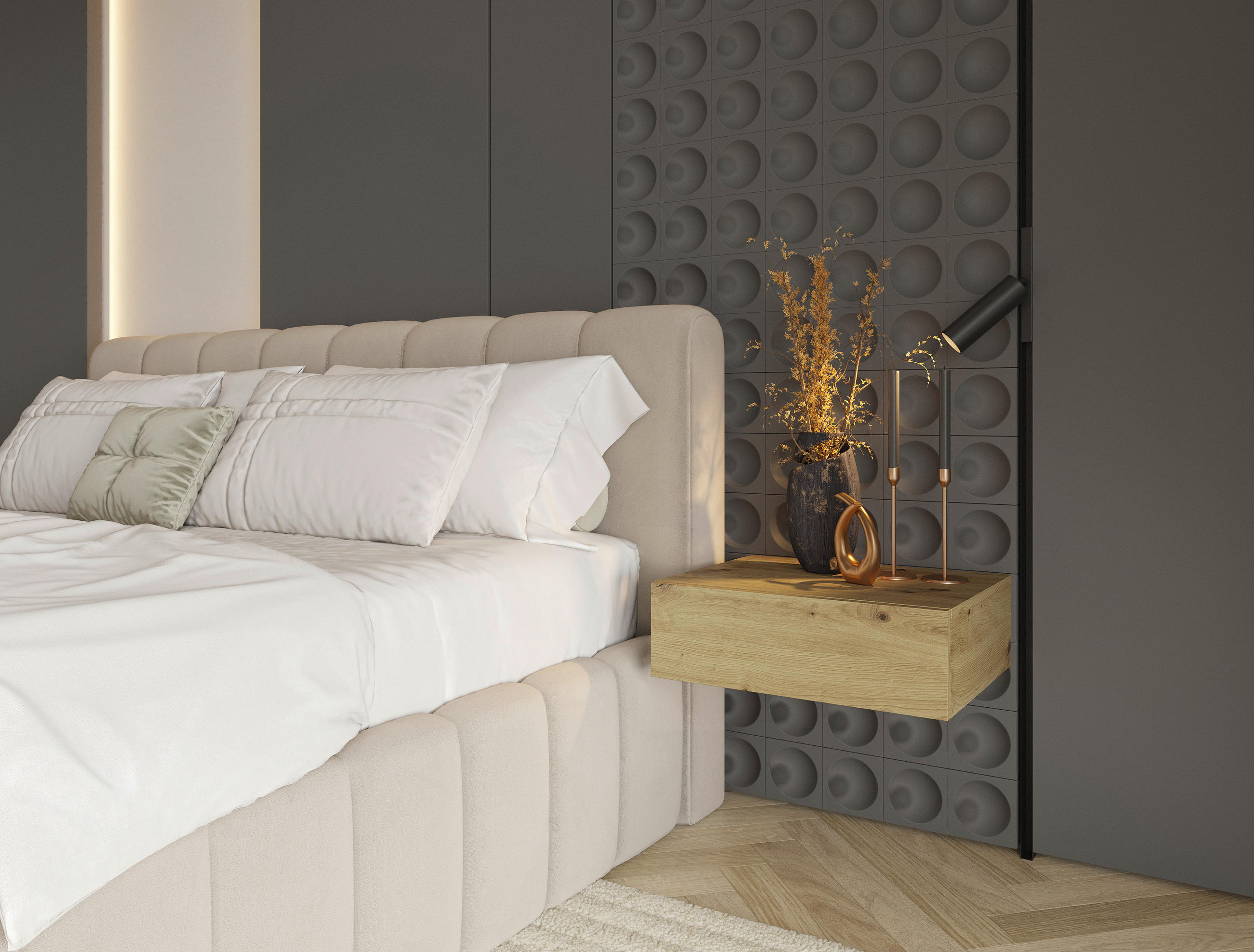 NACHTSCHRANK 50/16/40 cm  - Eiche Artisan, Design, Holzwerkstoff (50/16/40cm) - Hom`in