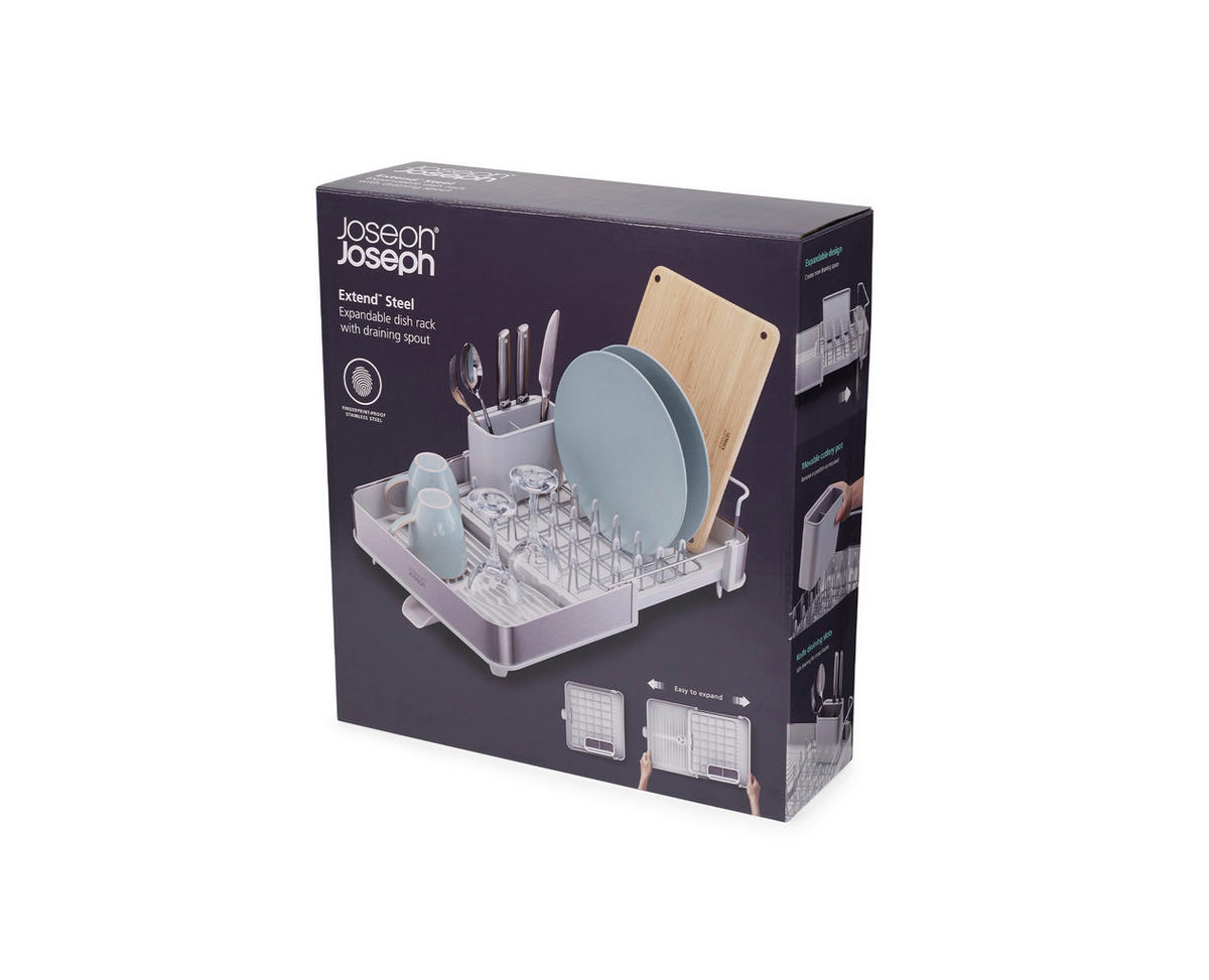 ABTROPFMATTE   - Hellgrau, Basics, Kunststoff/Metall (36,4/32/16,1cm) - Joseph Joseph