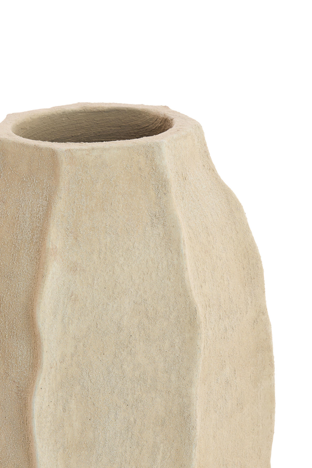 DEKOVASE  - Sandfarben, Basics, Stein (29/29/42cm) - Light & Living