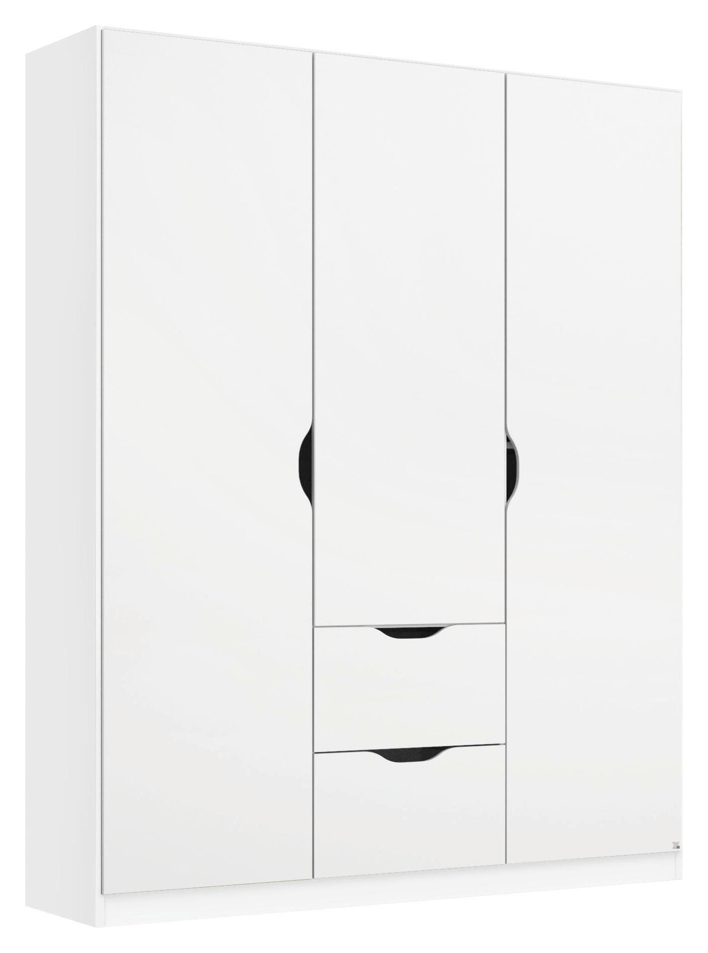 KLEIDERSCHRANK Weiß 3 Tür(en)  - Weiß, KONVENTIONELL, Holzwerkstoff (136/197/54cm) - Xora
