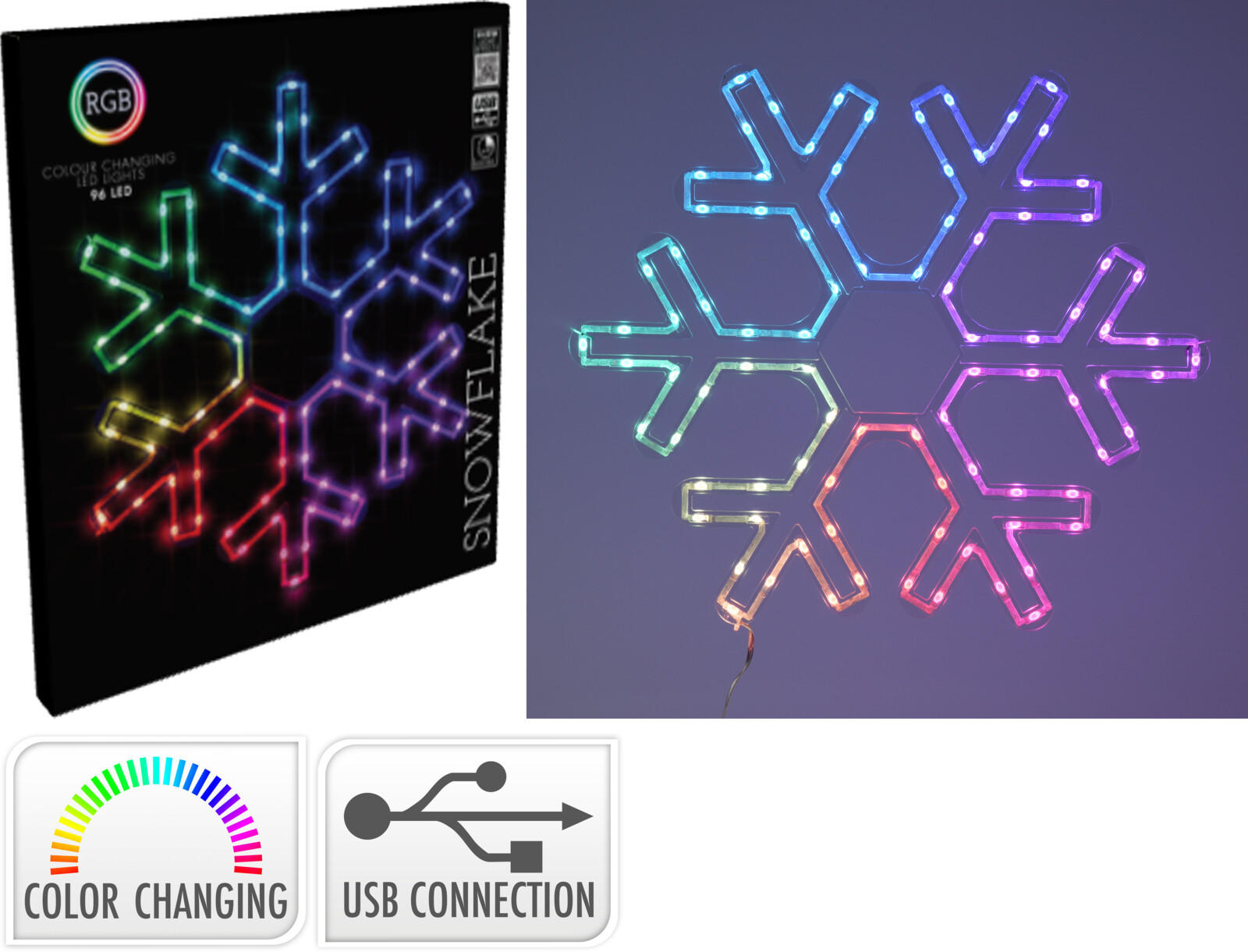 DEKORAČNÍ LED SVÍTIDLO - vícebarevná, Konvenční, textil (50/0.6/43cm)