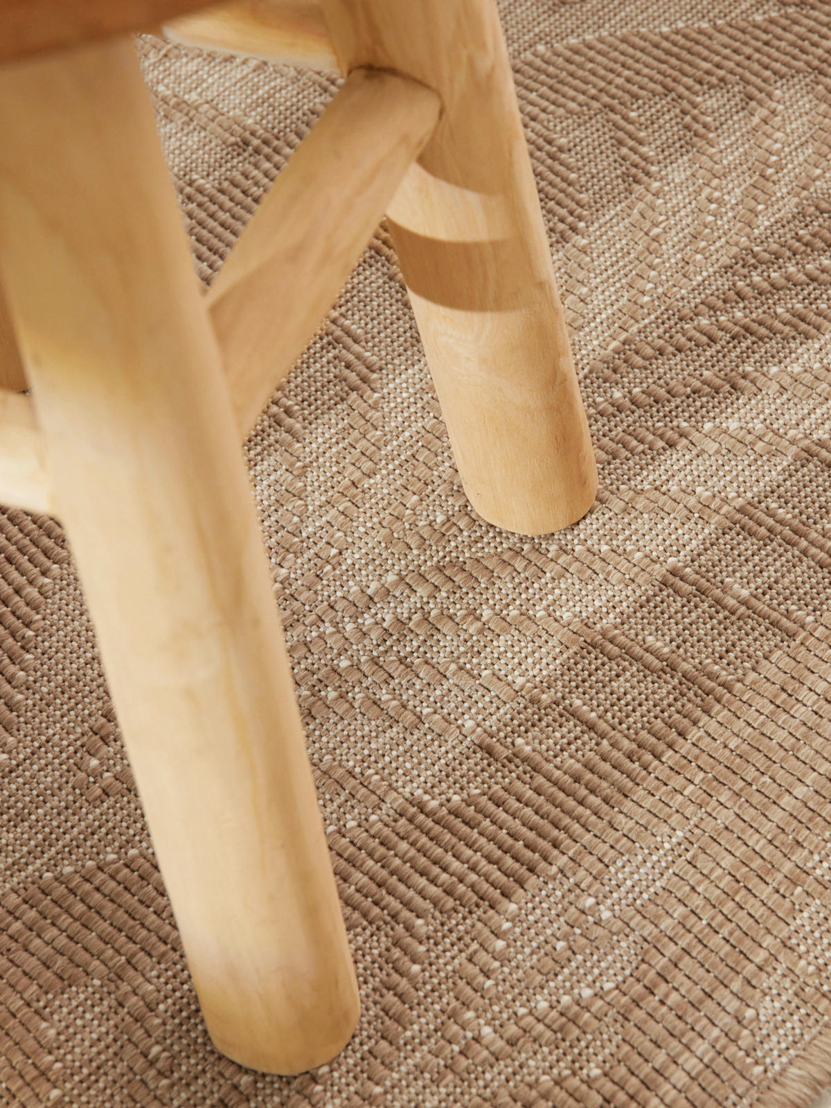 OUTDOORTEPPICH 200/290 cm Duet Weiß, Sandfarben  - Sandfarben/Weiß, Design, Kunststoff (200/290cm)