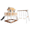 SPIELTURM 613/291/277 cm  - Braun/Weiß, KONVENTIONELL, Holz (613/291/277cm) - Ambia Garden