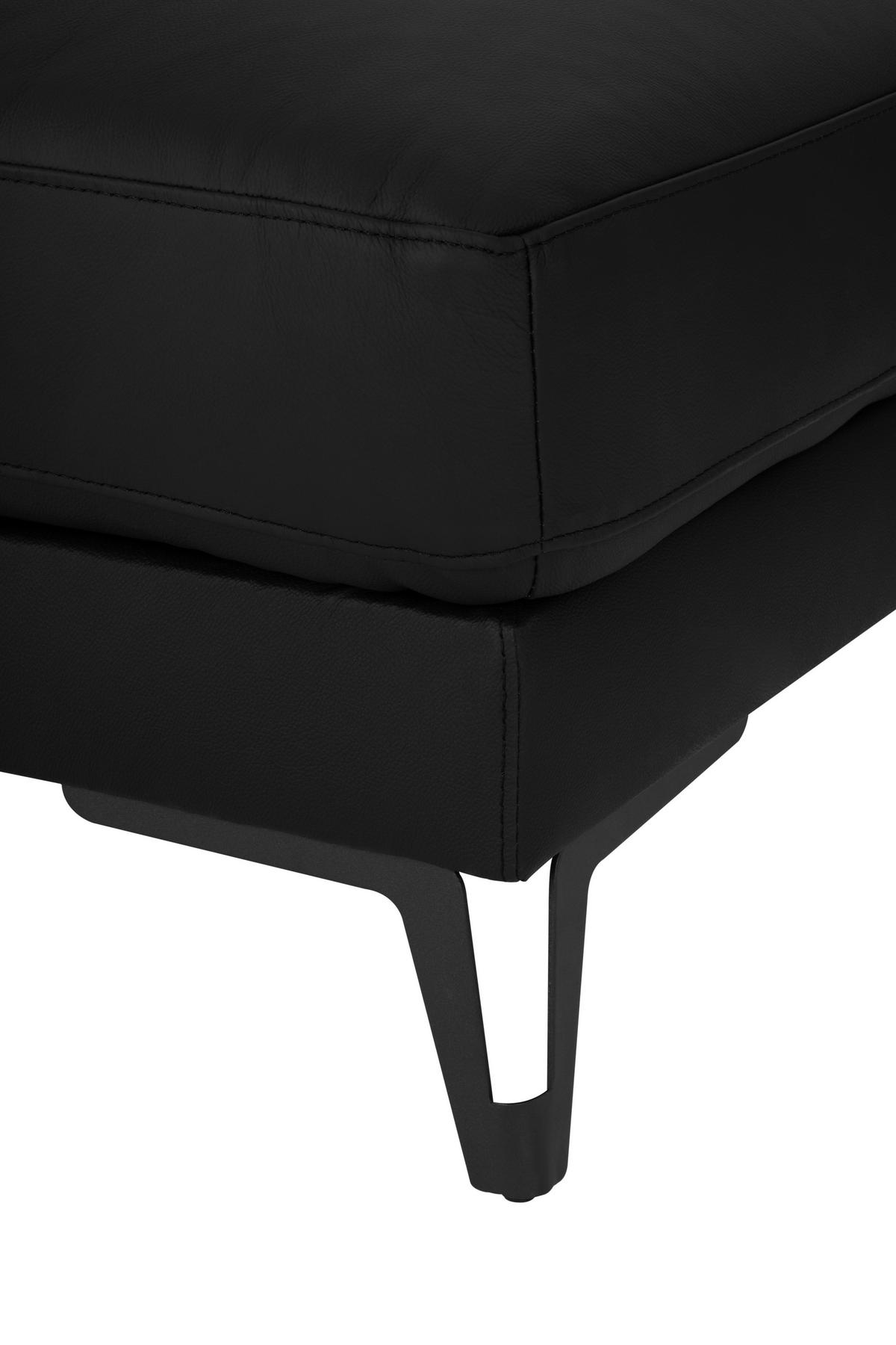 CloseUp von MID.YOU ECKSOFA Schwarz Echtleder.