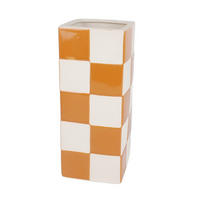 Vază 21.7 cm  - culoare natur/portocaliu, Design, ceramică (9/21,7/9cm) - Ambia Home