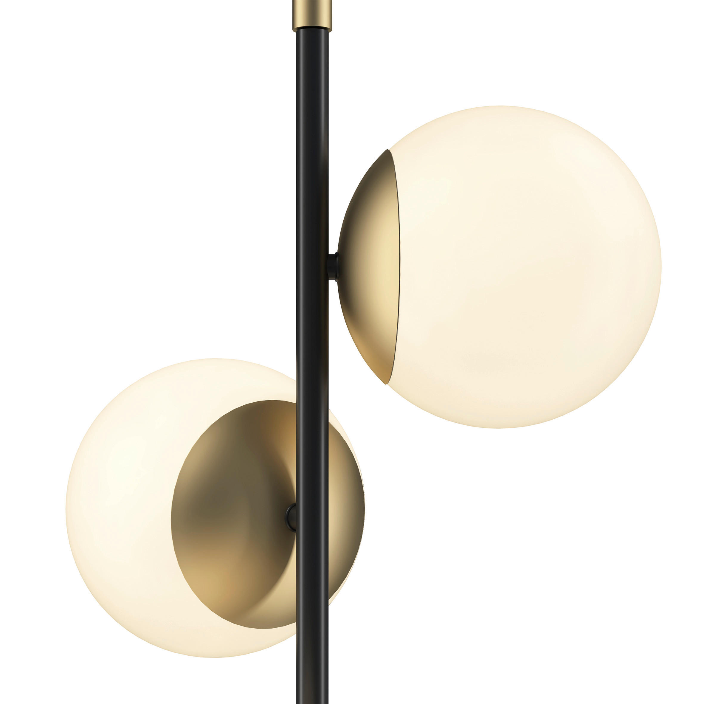 STEHLEUCHTE - Goldfarben/Schwarz, Trend, Glas/Metall (37,7/150/37,7cm) - MAYTONI