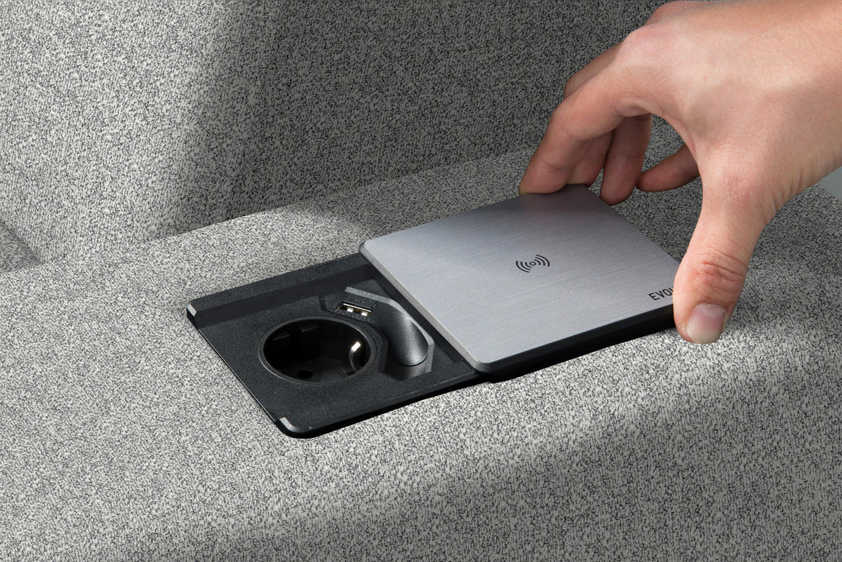 ECKSOFA  in Mikrovelours Naturfarben  308/205 cm  - Alufarben/Naturfarben, Design, Textil (308/205cm) - Sedda