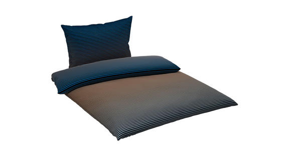 BETTWÄSCHE Satin 140/220 cm  - Blau/Gelb, Textil (140/220cm) - Novel