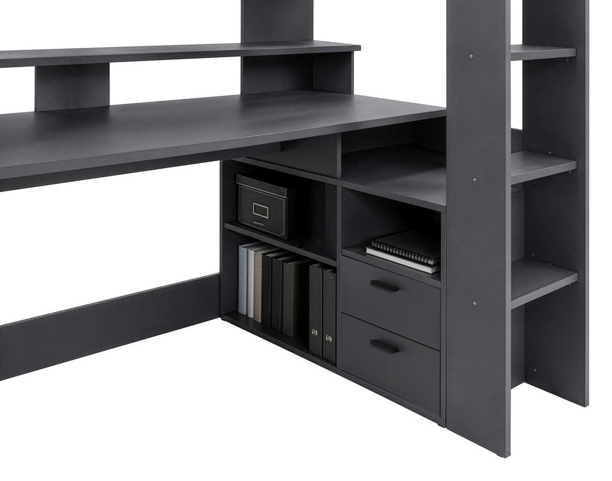 HOCHBETT 90/200 cm  - Graphitfarben, KONVENTIONELL, Holzwerkstoff (90/200cm) - Carryhome