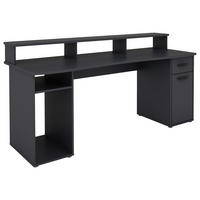 SCHREIBTISCH 180/65/93 cm  in Anthrazit  - Anthrazit/Schwarz, MODERN, Holzwerkstoff/Kunststoff (180/65/93cm) - MID.YOU