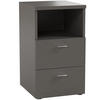 NACHTSCHRANK 35/62/40 cm  - Chromfarben/Schwarz, Basics, Holzwerkstoff/Kunststoff (35/62/40cm) - Carryhome