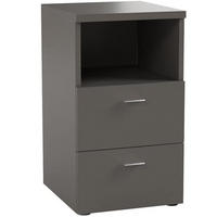NACHTSCHRANK 35/62/40 cm  - Chromfarben/Schwarz, Basics, Holzwerkstoff/Kunststoff (35/62/40cm) - Carryhome