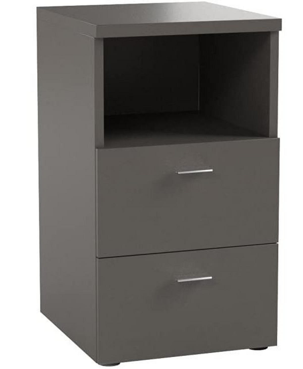 NACHTSCHRANK 35/62/40 cm  - Chromfarben/Schwarz, Basics, Holzwerkstoff/Kunststoff (35/62/40cm) - Carryhome