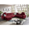 WOHNLANDSCHAFT in Chenille Rot  - Rot/Alufarben, Design, Textil/Metall (170/333/265cm) - Dieter Knoll