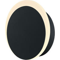 AKKU-WANDLEUCHTE SUN-B 15/4 cm   - Schwarz, Design, Metall (15/4cm) - Hell