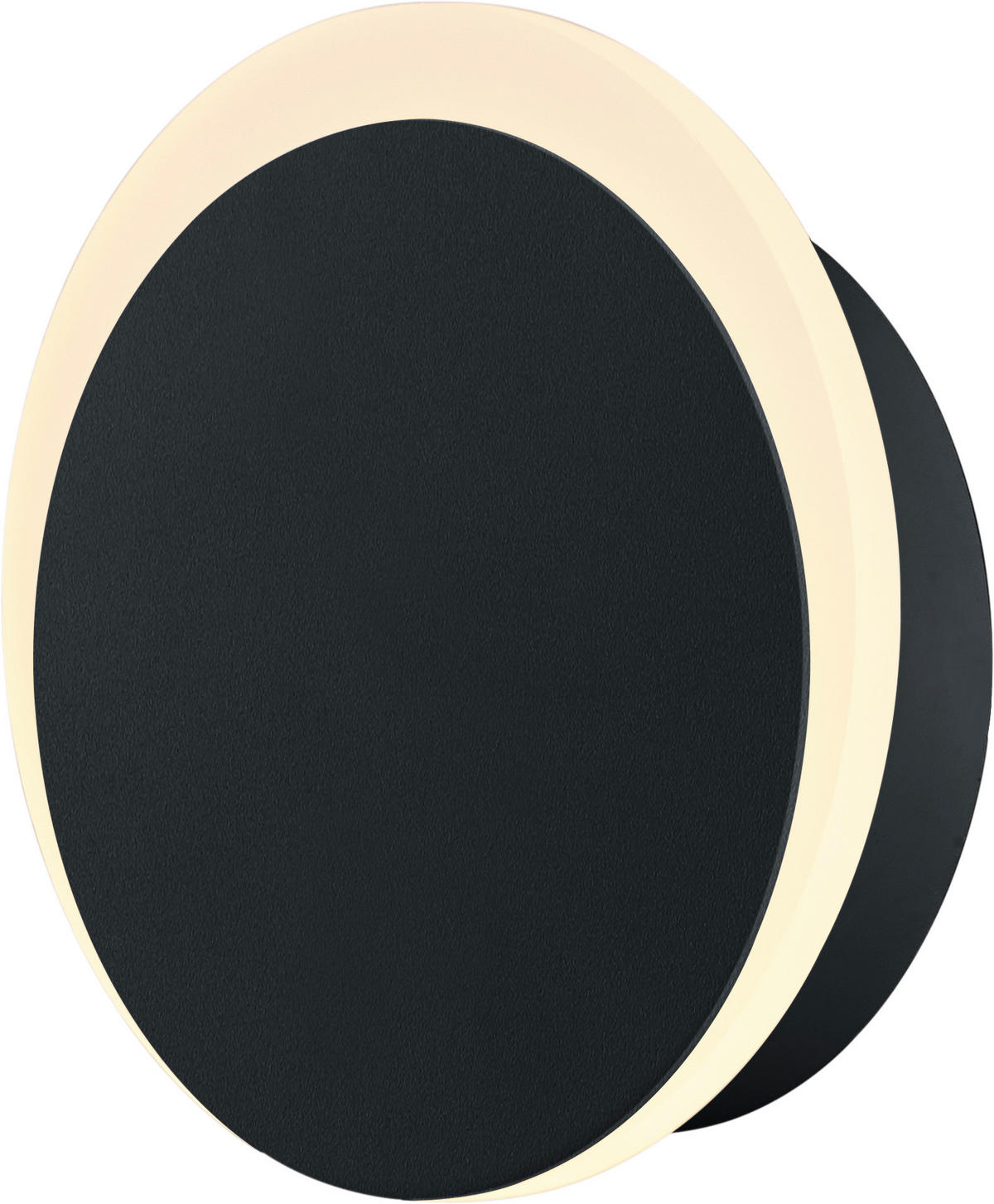 AKKU-WANDLEUCHTE SUN-B 15/4 cm   - Schwarz, Design, Metall (15/4cm) - Hell
