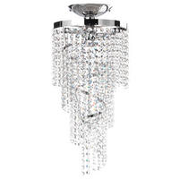 DECKENLEUCHTE ELICA 25/55/25 cm   - Chromfarben, Design, Glas/Metall (25/55/25cm)