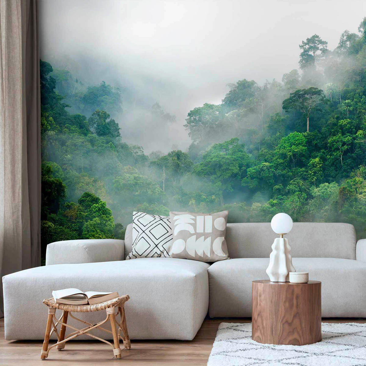 FOTOTAPETE  - Weiß/Grün, LIFESTYLE, Textil (400/280cm) - artgeist