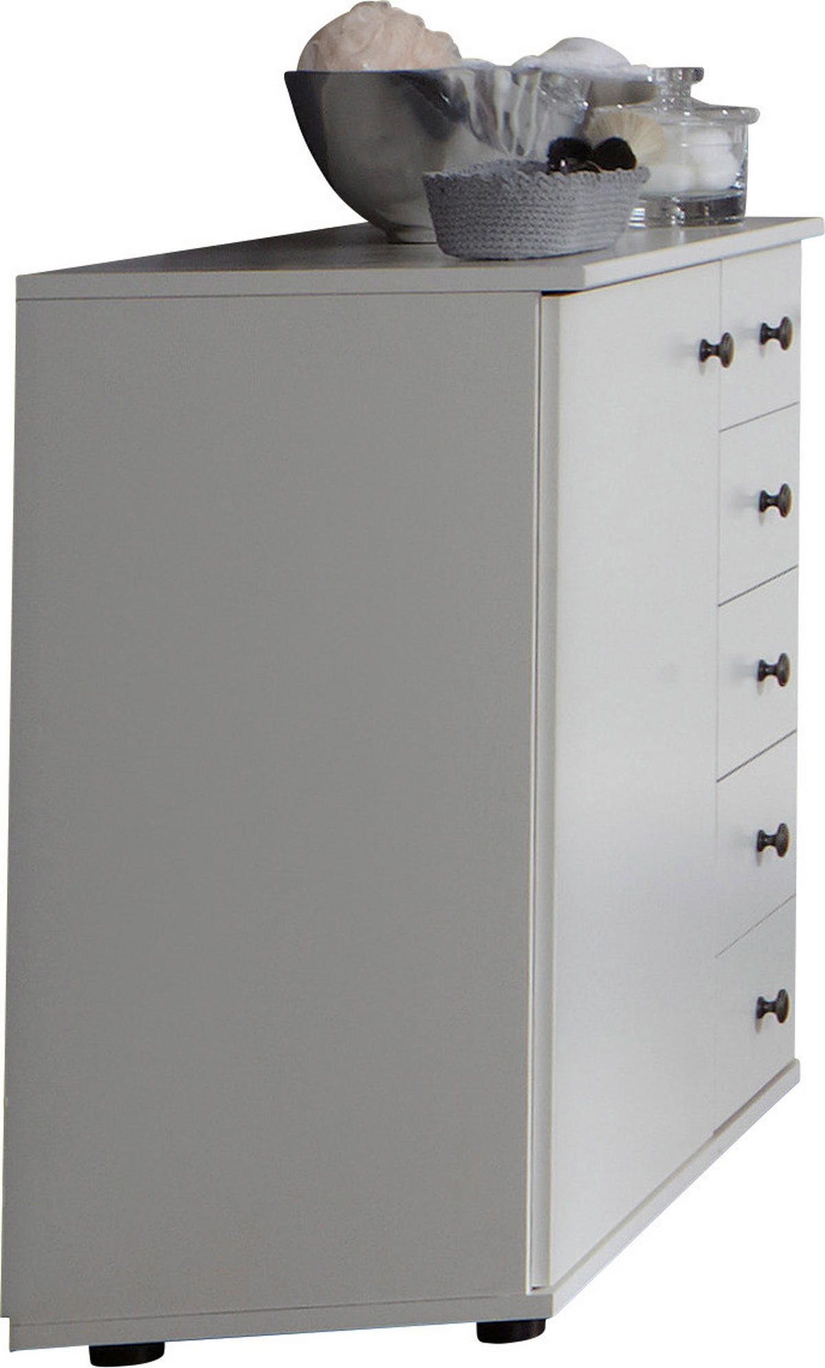 SIDEBOARD  130/83/41 cm 4 Schublade(n)  - Schwarz/Weiß, KONVENTIONELL, Holzwerkstoff/Kunststoff (130/83/41cm) - Boxxx